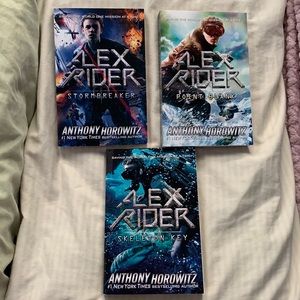 Alex Rider: Storm Breaker, Point Blank and Skeleton Key.